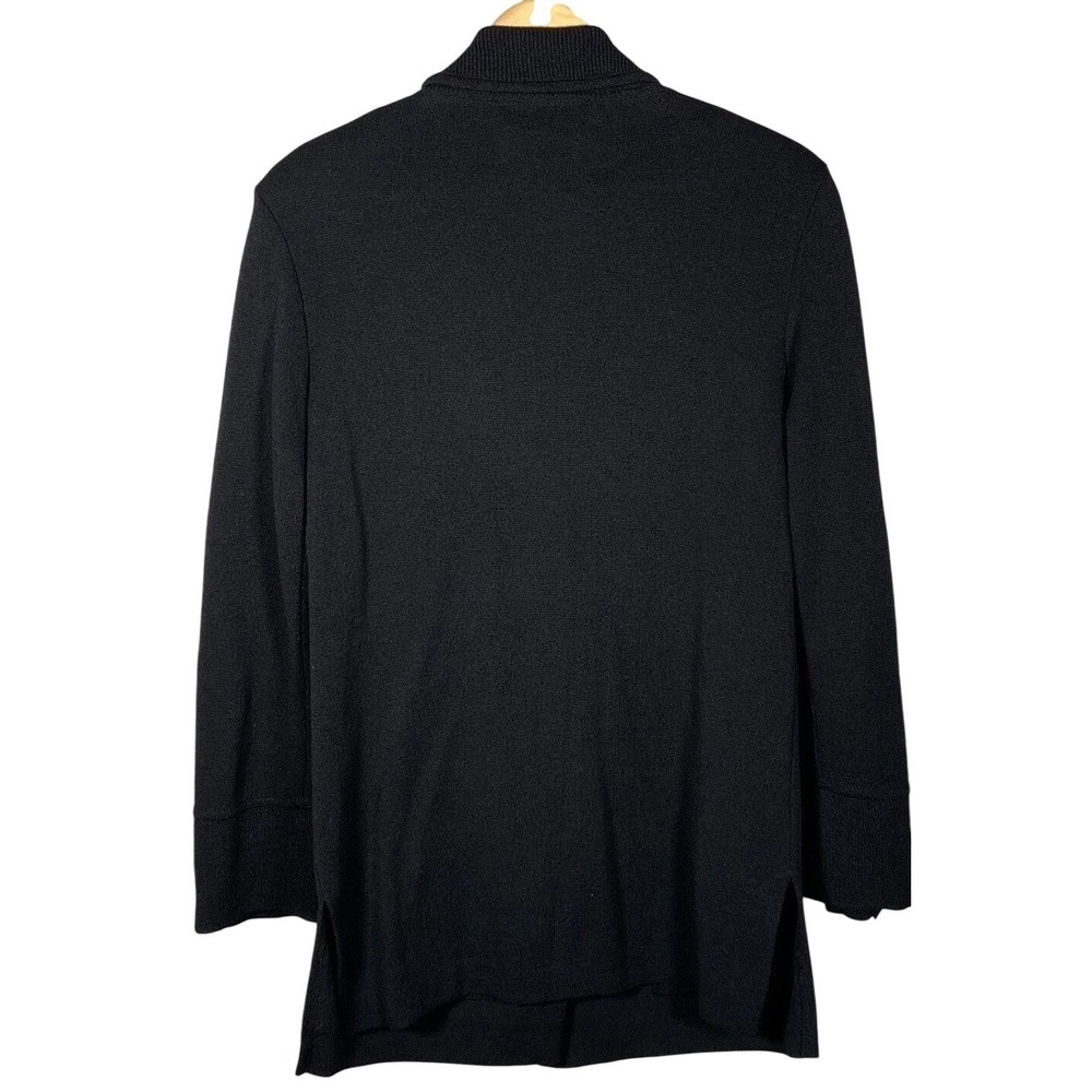 Classiques Entier Sweater Blazer XS Black Wool Military Gold Crest Buttons - Picture 2 of 9